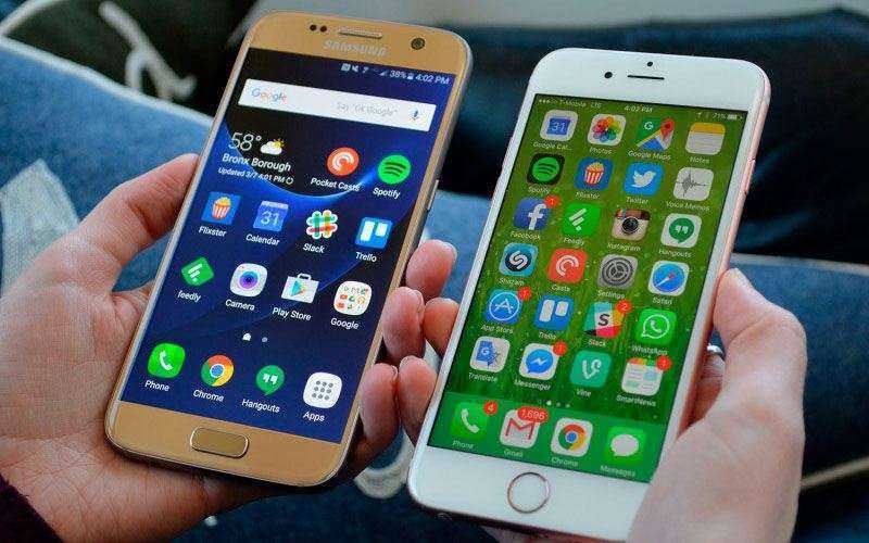 Samsung Galaxy S7 и Apple iPhone 6S Plus