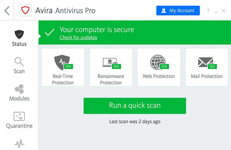 Avira Antivirus Pro 15.0