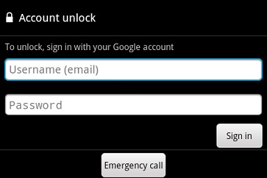 unlock pattern lock using google account