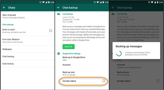 how to restore whatsapp messages via google drive