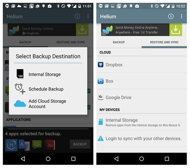 android backup and restore app data without root