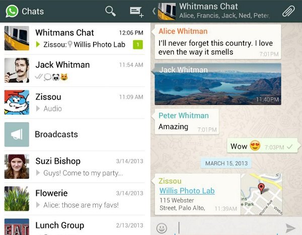 send whatsapp message on android
