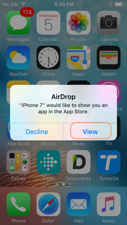 Share Apps via App Store from iPhone to iPhone using AirDrop