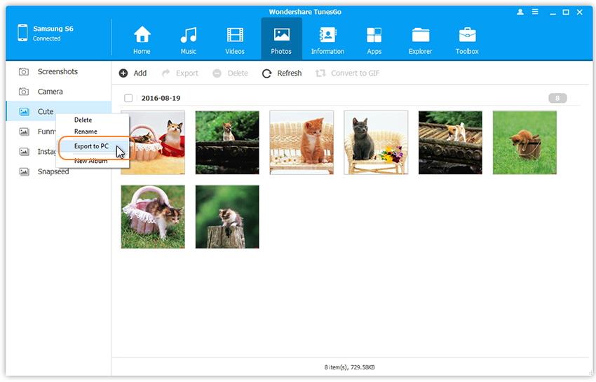 Download Pictures from Samsung Galaxy to Computer