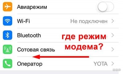 Не включается режим модема на iPhone 6: советы от WiFiGid