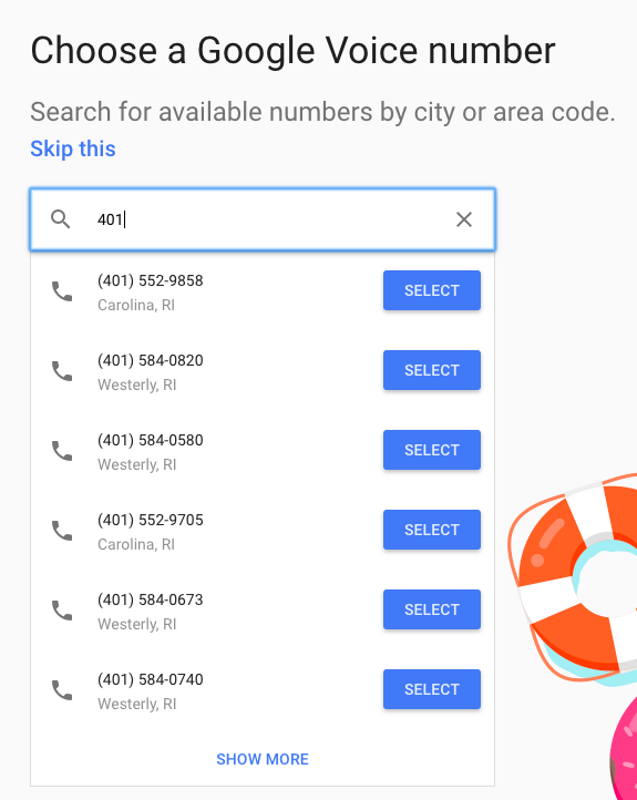 How to choose a Google Voice number