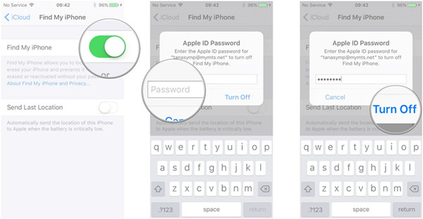 disable find my iphone on a stolen iPhone