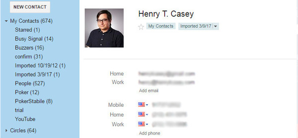 Импорт контактов iPhone в Gmail