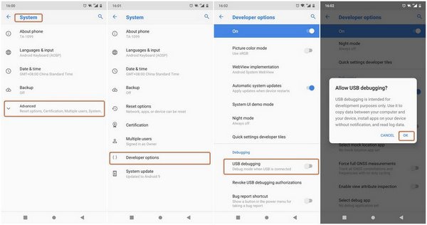 Enable USB Debug Mode Nokia