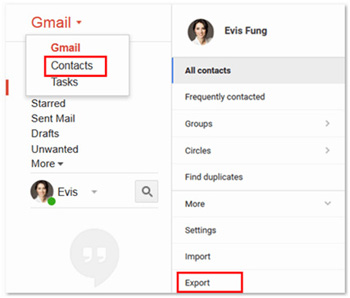 export android contacts to vcard file