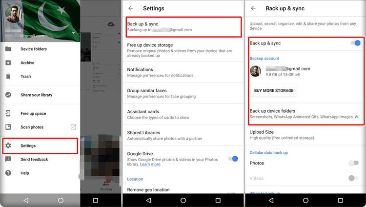 use google photos to transfer photos from zte phone to computer