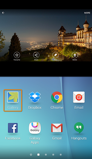 android screen showing gallery