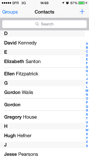 android samsung galaxy contacts on iphone