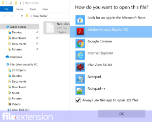 Associate software with APK file on Windows