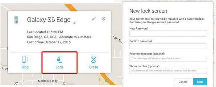 reset android lock with find my device