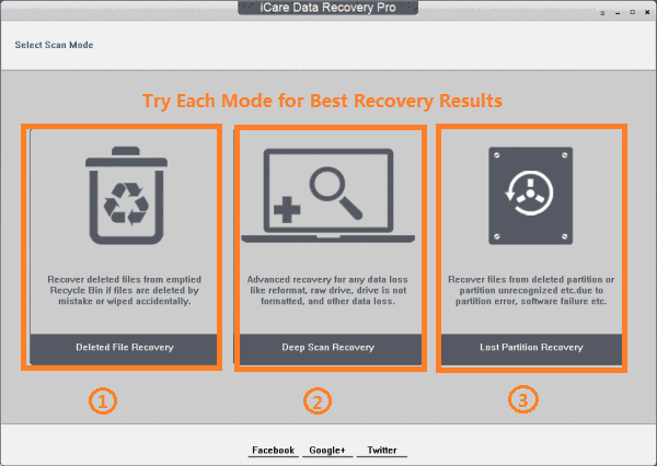 Step1 to recover the data on the sd card