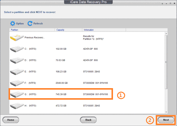 Step2 to recover the data on the sd card