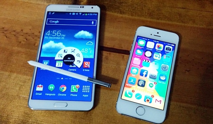 Galaxy Note 3 и iPhone 5s