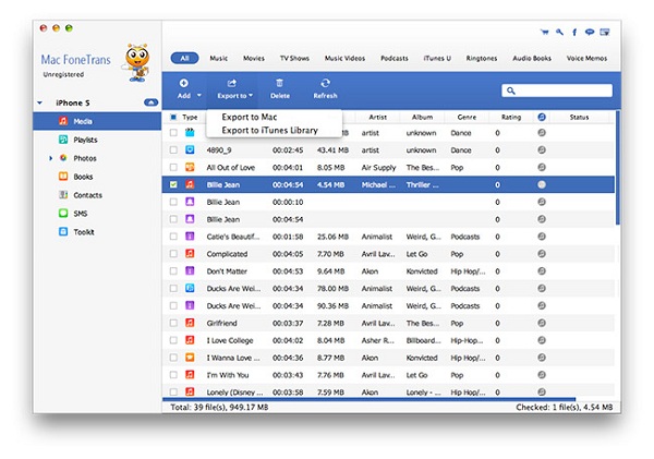 transfer files fro iPhone to Mac