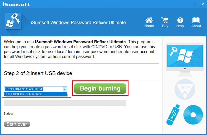 make bootable password reset disk