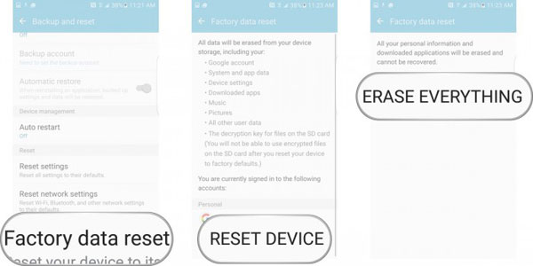 erase all the data on your android phone