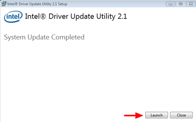 Launch Intel Driver Update Utility
