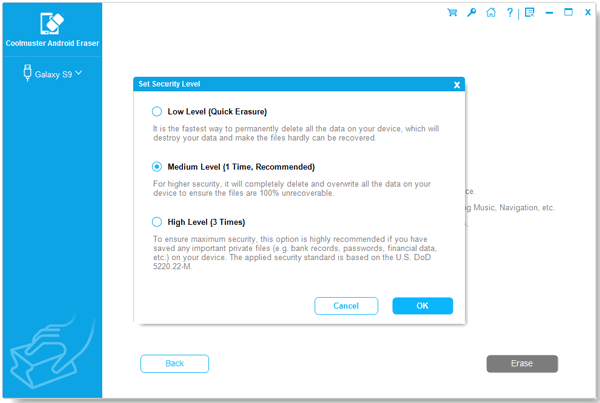 erase and reset sony