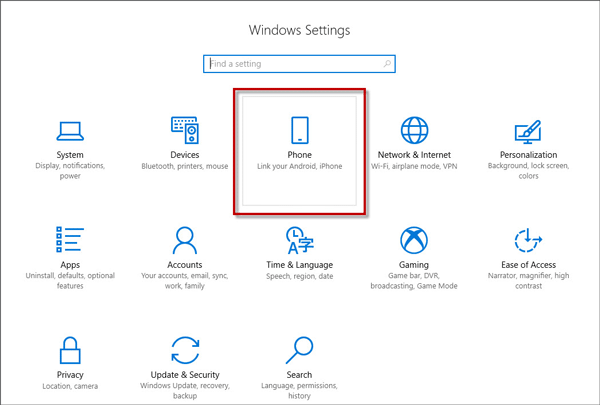 connect samsung phone to windows 10