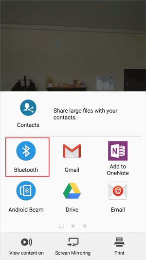 share files from android to android using bluetooth