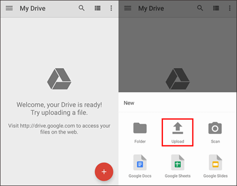 how to transfer pictures and videos with google drive
