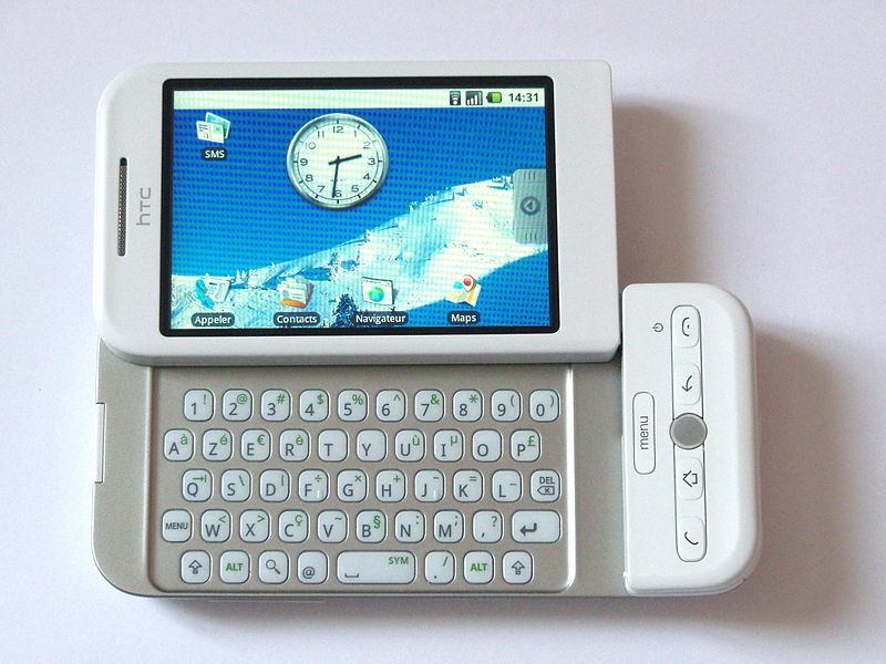 HTC Dream, the first Android smartphone.