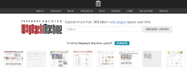 Use WayBack Machine