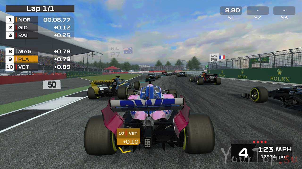 Гонки на андроид "F1 Mobile Racing"