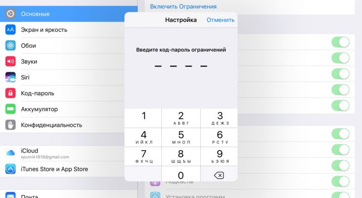Как включить родительский контроль на айпаде: Родительский контроль на iPad. Инструкция